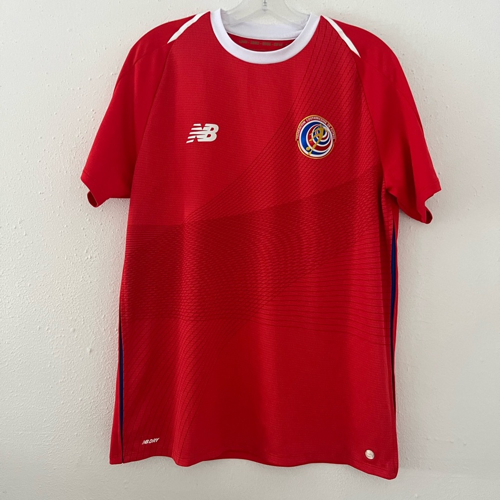 New Balance Red Jersey with White Collar